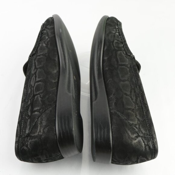 SAS Womens Simplify Loafers Size 8.5 M Black Leather Python Diabetic Flat Shoes - Picture 6 of 12